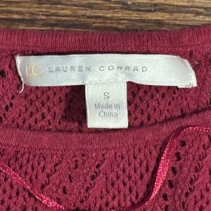 LC Lauren Conrad Women's Burgundy Sweater